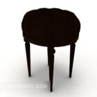 European soft stool 3d model