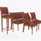 Colección europea de sillas de madera maciza