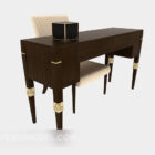 Solid Wood Desk European Elegant Design