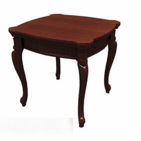 Τρισδιάστατο μοντέλο European Solid Wood Leisure Side Table