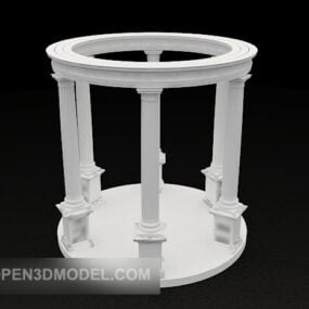 Pavillon européen à colonnes en pierre modèle 3D