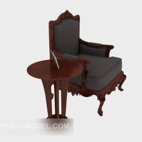 欧式华丽单人沙发3d模型