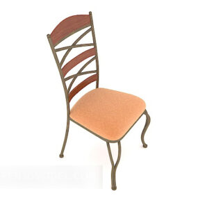 European Style Back-to-back Home Chair 3d model