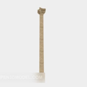Construction Column Stone Column With Base 3d model