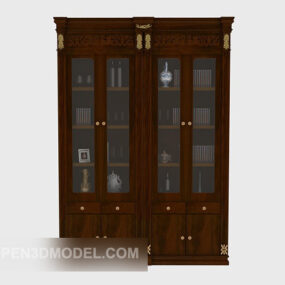 European Style Classical Bookcase 3d model