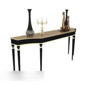 ヨーロッパのヴィンテージスタイルのクラシックサイドテーブル3Dモデル