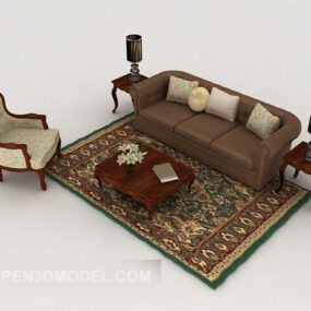 European Style Sofa Sets 3d model