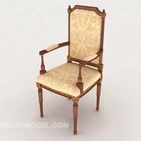 European Style High-end Dining Chair 3d model