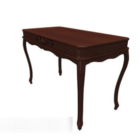 European Vintage Style Home Brown Side Table 3d model