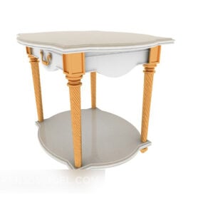 نموذج طاولة جانبية رائعة أوروبية عتيقة ثلاثية الأبعاد
