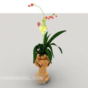 European Style Home Potted Plant 3d model