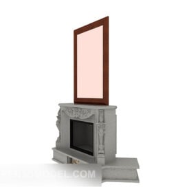 European Style Home Small Fireplace 3d model
