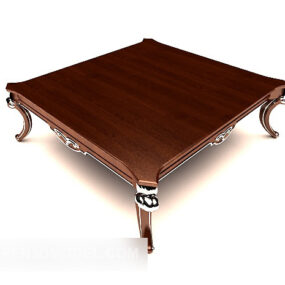 European-style Home Solid Wood Coffee Table 3d model