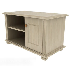 European Style Light-colored Side Cabinet 3d model