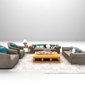 European-style Living Room Sofa Furniture 3d model