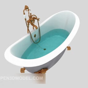 حوض استحمام أوروبي فاخر نموذج ثلاثي الأبعاد