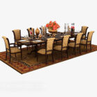 European Style Luxury Dining Table And Chair