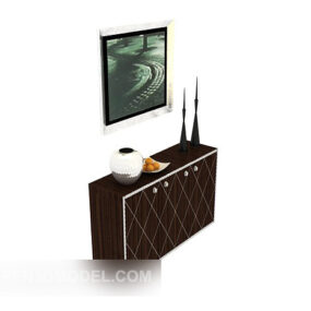 European Style Decoration Cabinet 3d model