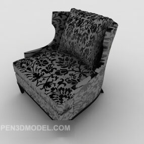Model 3D pojedynczej sofy w stylu europejskim