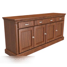 European Style Practical Hall Cabinet 3d model