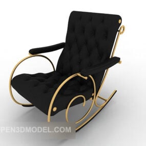Modello 3d della sedia a dondolo in stile europeo