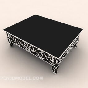 Eurooppalaisen tyylin yksinkertaisen kuvion teepöytä 3d-malli