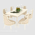 European Style Simple Dinning Table Chair