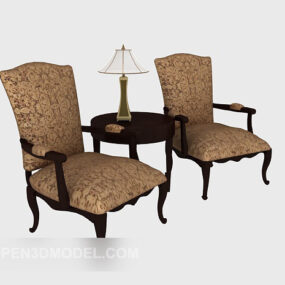 European Style Single Sofa Chair 3d model