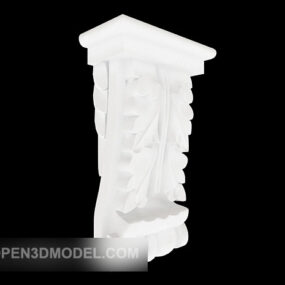 European Plaster Carved Component 3d model