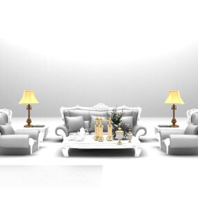 European Style Sofa Large Furniture 3d model