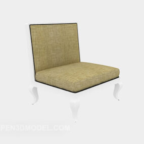كرسي خشب متين على الطراز الأوروبي نموذج ثلاثي الأبعاد
