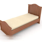 Łóżko pojedyncze z litego drewna w europejskim stylu