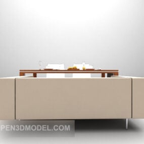 Dinning europæisk bord og stol 3d-model