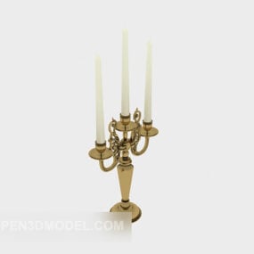 European Table Candlestick Lamp 3d model