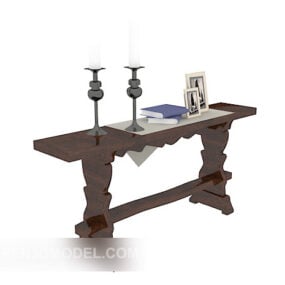 שולחן צד קלאסי וינטג' אירופאי מסורתי דגם תלת מימד