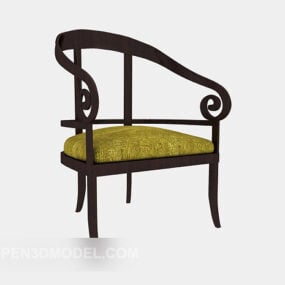 3д модель европейского традиционного кресла для отдыха