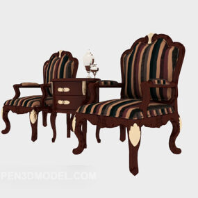 European Vintage Lounge Chair 3d model