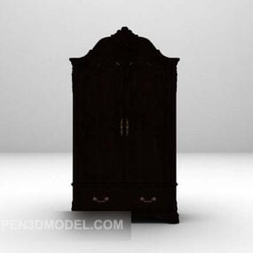 خزانة ملابس خشبية أنيقة موديل 3D