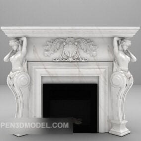 Fireplace Admeto Triangle Shaped 3d model