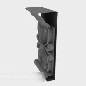 European Carving Wall Corner Component 3d-modell