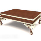 European wooden coffee table 3d model