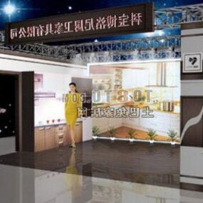 Mall utställningshall interiör 3d-modell