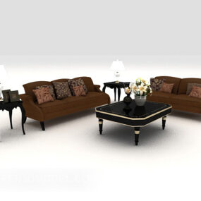 Exquisite European Combination Sofa 3d model