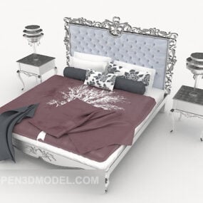 Exquisite European Double Bed Modern 3d model
