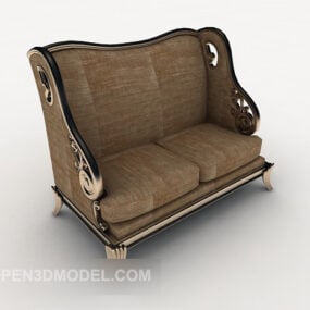 Exquisite European Double Sofa 3d model