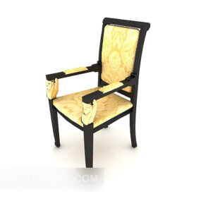 Modello 3d della squisita sedia europea per la casa