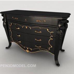 Exquisite European Home Side Cabinet 3d model