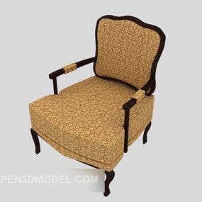 כיסא טרקלין אירופאי מעודן דגם תלת מימד