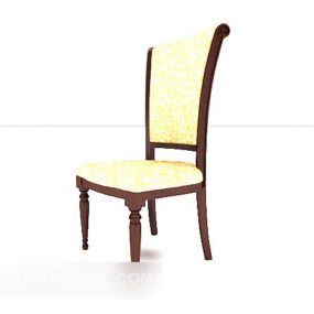 Modello 3d della sedia da pranzo in stile europeo squisito