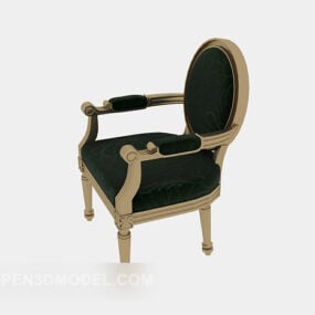 Modello 3d della sedia elegante in stile europeo squisito